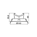 Indbygnings loftlampe MR16 kardanisk drejning IP20, pulverlakeret, hvid