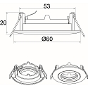 Rutec Downlight MR11 svingbar, pulverlakeret, sort