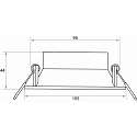 recessed luminaire TOM ROUND (EMPTY CASE FOR LED MODULE �5CM) round, swivelling, without socket IP20, white matt dimmable