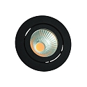 recessed luminaire TALU LED round, swivelling IP20, black matt dimmable 694lm 2600-2800K CRI 90-100