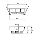 Rutec recessed luminaire TALU LED round, swivelling IP20, black matt dimmable 694lm 2600-2800K CRI 90-100