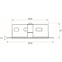 Downlight LARA rund IP40, hvid d�mpbar