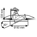 Rutec recessed luminaire MR16 swivelling, rotatable IP20, mat, white