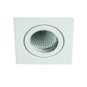 Downlight TULKA firkantet, svingbar IP55, pulverlakeret, hvid mat