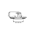 Rutec Downlight TULKA firkantet, svingbar IP55, pulverlakeret, hvid mat