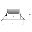 Udend�rs loftlampe CIRDAN COB stiv, firkantet IP55