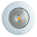 Indbygnings loftlampe CALINA COB rund, stiv IP54, gennemsigtig, hvid, lakeret