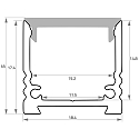 Rutec Projekt U-profil UP18/12 / 2M, aluminium anodiseret