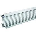 V�gprofil WEP26/70 indbygget version, indirekte, aluminium anodiseret