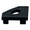 end cap EP18/18 with feed-in option, black