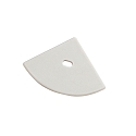 Endkappe EP30/30 rund, indbygget version, med mulighed for indf�dning, aluminium