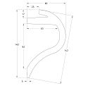 Rutec Projekt skumb�rer PU VOUTE 14X8 / 2M, hvid