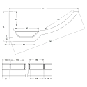 Rutec Projekt skumb�rer PU VOUTE 7.4X17.3 / 2M rund, hvid