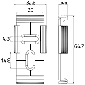 Rutec Projekt Monteringsbeslag PFG400 / PFG401 / PFG403 / PFG404 / PFG405 / PFG406, gennemsigtig
