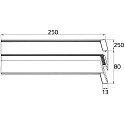 Rutec Projekt hj�rnestik SOCKET PROFILE PFG401 hj�rne udenfor, s�lv