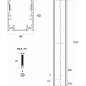 Rutec Projekt Monteringsskinne PLATIN WALLWASHER Q 3D BENDABLE stiv, aluminium