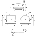 Rutec Projekt U-profil FLAT 23/12 - 2M flad, aluminium anodiseret