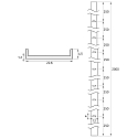 Rutec Projekt Monteringsskinne PFH405 / PFH415 / PFH455 - 2M, aluminium