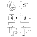 Rutec Projekt Monteringstilbeh�r PROFILE MOUNTING JOINT 90� - 2M justerbar, s�lv