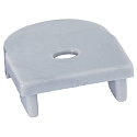 Endkappe PFH415 / PFH418 (COMBINED WITH COVER PFH891) halvrund, med mulighed for indf�dning, med kabelhul, aluminium