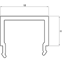 Rutec Projekt tilbeh�r profil d�ksel PFH405/8 / PFH415/8 / PFH425 / PFH435 / PFH455 - 2M, hvid mat 200cm