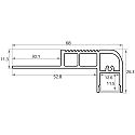 Rutec Projekt Profil til trappest�d SP68/26 - 2M, aluminium anodiseret