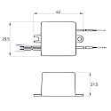 Rutec Projekt LED driver 350MA / 7-14V DC / 2.5-4.9W square, current constant, switchable, blue