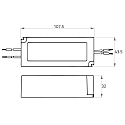 Rutec Projekt LED driver 24V / 40.8W / PHASE konstant sp�nding, d�mpbar, bl�