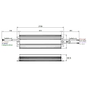 Rutec Projekt DALI d�mper DALI-2 DT6 24VDC 199W SINGLE COULOUR med �bent kabel, 1 kanal, aluminium