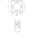 Rutec Projekt Ber�ringspanel 4 ZONES SINGLE COLOUR DMX TOUCH GLASS 4 kanal, DMX-styresignaludgang, hvid