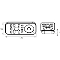 Rutec Projekt remote control HAND / 4 ZONES / SINGLE COLOUR 1-fold, 1 channel, with output for radio control signal (RF)