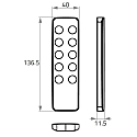 Rutec Projekt remote control HAND / 4 ZONES / RGBW RGBW, 1 channel, with output for radio control signal (RF)