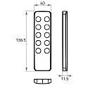 Rutec Projekt remote control HAND / 4 ZONES / SINGLE COLOUR 1-fold, 1 channel, with output for radio control signal (RF)