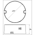 Rutec Projekt DALI dimmer DALI-2 PUSH DIM DT6 / AC 9W / 350-700MA / SINGLE COLOUR round, current constant, 1 channel, blue
