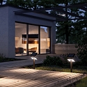 SIGOR genopladelig solcellelampe HELIOSTEPPER med sensor IP65, grafit gr�