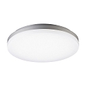 LED Ceiling luminaire CIRCEL, �22cm / height 5cm, IP44, 15W 3000K 1000lm, silver