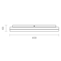 SIGOR LED Ceiling luminaire CIRCEL, Ø40cm / height 6.3cm, 38W 3000K 2600lm, IP20, silver