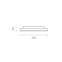 SIGOR overflade lampe SHINE IP20, hvid d�mpbar