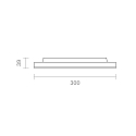 SIGOR overflade lampe SHINE IP20, hvid d�mpbar