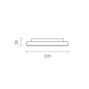 SIGOR overflade lampe SHINE 22 IP20, hvid d�mpbar