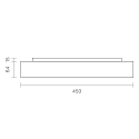 SIGOR surface luminaire DISC IP20, white dimmable