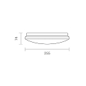 SIGOR surface luminaire MOON IP44, white 