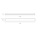 SIGOR ceiling luminaire PLANK IP54, silver dimmable
