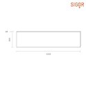 SIGOR LED Surface mounting panel FLED, 40W, 300x1200mm, 4000K, 40W 4000K 4000lm 120, white