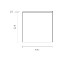 SIGOR LED panel FLED 62X62 surface-mounted version, 36W 4320lm 3000K 95� 95� CRI 80