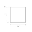SIGOR LED panel FLED BACKLIT firkantet, flad, UGR < 19, ekskl. str�mforsyning, d�mpbar 36W 4320lm 4000K 90� CRI 80