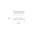 SIGOR Indbygningslampe FLED DOWNLIGHT SLIM CCT Switch, med diffuser IP20, hvid  12W 740lm 3000 / 4000 / 5000K 120� 120� CRI 90