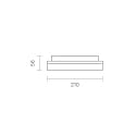 SIGOR overflade lampe SQUARE 22 IP54, s�lv 