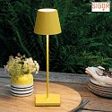 SIGOR battery table lamp NUINDIE round, CCT Switch IP54, sunny yellow dimmable