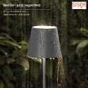 SIGOR battery table lamp NUINDIE round, CCT Switch IP54, graphite grey dimmable